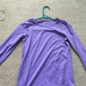 Purple long sleeved shirt